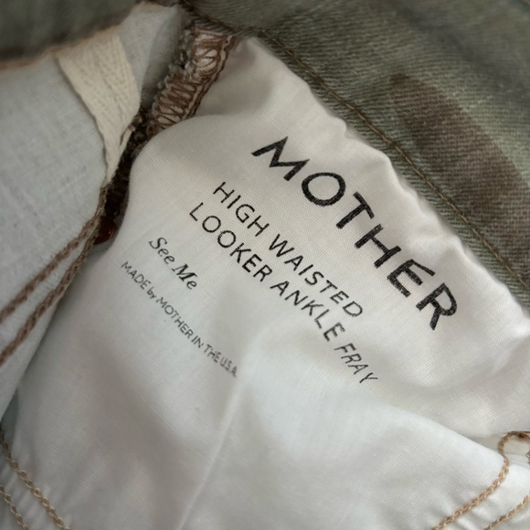Mother High Waisted Looker Ankle Fray in See Me (Camo) - Picture 3 of 12